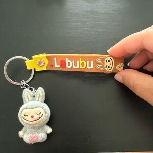 Labubu The Monster Mini Lanyard Keychain, Brown Color